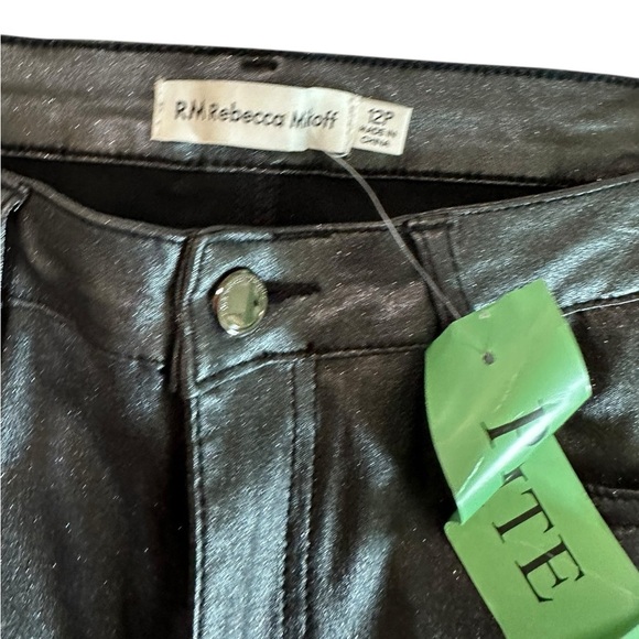 RM Rebecca Minkoff Black Shimmer Pants Size 12P - Picture 12 of 16